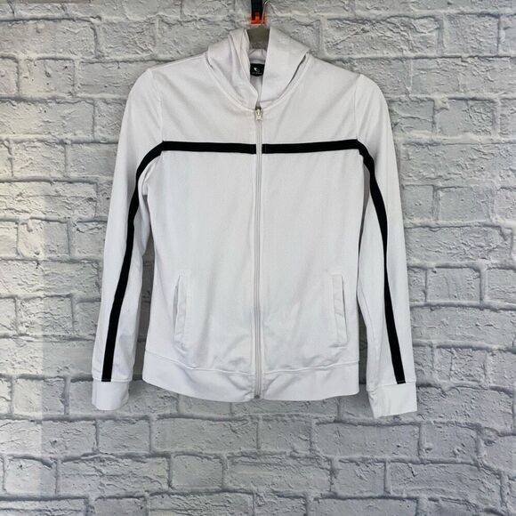 tek gear Other - Tek gear girls M full zip hooded track jacket  Longsleeve white & black